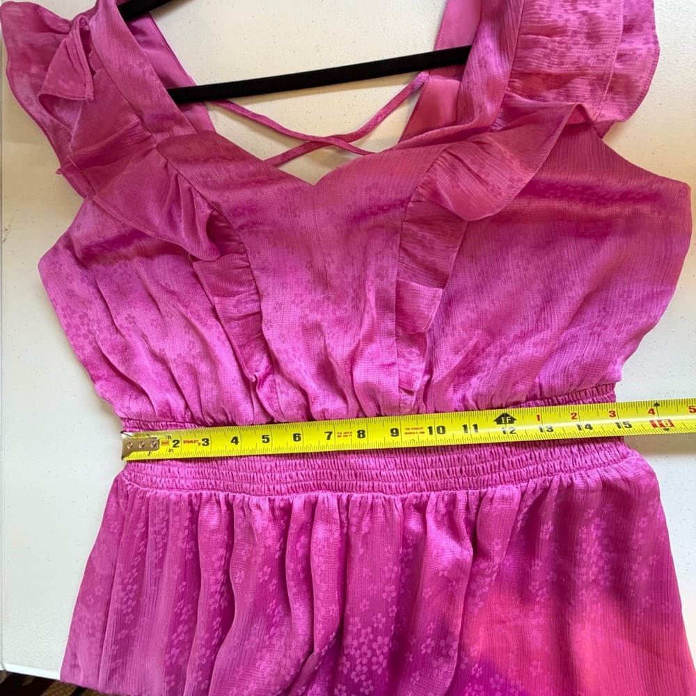 Addition Elle Pink Ruffle Midi Dress Plus Size Sleeveless size 0X X Party cruise - Picture 12 of 12